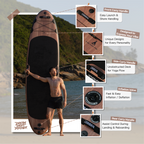 D3SEA 11' × 35" Extra Wide Inflatable Yoga SUP - Timber Noir