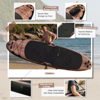 D3SEA 11' × 35" Extra Wide Inflatable Yoga SUP - Timber Noir