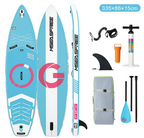 11ft Premium Inflatable Stand Up Paddle Board, Yoga Board with Durable SUP Accessories&Carry Bag Waterproof Bag, Leash | Wide Stance, Surf Control, Non-Slip Deck, Leash, Paddle and Pump for Youth & Adult
