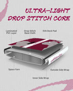 Pro Inflatable SUP Board, orange stand up paddle board 11ft All-Around inflatable stand up Paddle Board - Military-Grade for Surfing & Expedition, Includes Carbon Paddle & Pro Pump