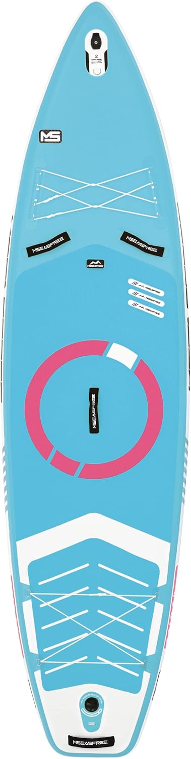 11ft Premium Inflatable Stand Up Paddle Board, Yoga Board with Durable SUP Accessories&Carry Bag Waterproof Bag, Leash | Wide Stance, Surf Control, Non-Slip Deck, Leash, Paddle and Pump for Youth & Adult