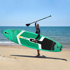 Light Green Inflatable Stand Up Paddle Board – Durable SUP with Adjustable Paddle,Dual Action Pump, Carry Bag, Ankle Leash, Non-Slip EVA Deck – All Skill Levels