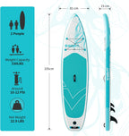Jellyfish White Inflatable Stand Up Paddle Board – Durable SUP with Adjustable Paddle,Dual Action Pump, Carry Bag, Ankle Leash, Non-Slip EVA Deck – All Skill Levels