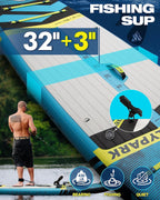 Extra Wide SUP board ,yellow line Inflatable  paddle board