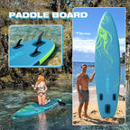 Jellyfish Yellow Inflatable Stand Up Paddle Board – Durable SUP with Adjustable Paddle,Dual Action Pump, Carry Bag, Ankle Leash, Non-Slip EVA Deck – All Skill Levels