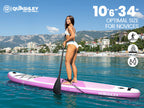 Eco-Friendly Purple SUP Board,stand up paddle board 10.6ft Recyclable inflatable Paddle Board - Zero-Waste Packaging & Ultra-Light Design for Travel & Yoga