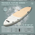 D3SEA 11' × 35" Extra Wide Inflatable Yoga SUP - Iceberg Green Pomegranate