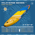 D3SEA 11' × 34" Extra Wide Inflatable Paddle Board - Golden Zest Zebra