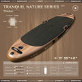 D3SEA 11' × 35" Extra Wide Inflatable Yoga SUP - Timber Noir
