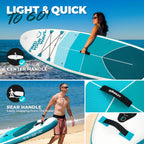 Quashley Geometric Series - Inflatable Stand Up Paddle Boards 11'x32"x6"with Premium SUP Paddle Board Accessories, Wide Stable Design, Anti-Slip Comfort Deck for Water sports for Youth & Adults